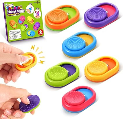 Sensory Fidget Magnetic Toys for Kids: Textured Fidget Sliders for Autism Claming - Anxiety Stres... | Amazon (US)