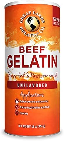 Great Lakes, Beef Gelatin, 16 Oz Can Kosher, Paleo-Friendly, Keto Certified, Gluten Free, Non-GMO | Amazon (US)