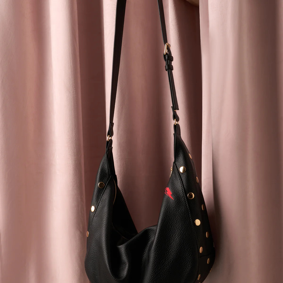 Black Studded Slouch Bag Scamp & Dude | Scamp & Dude