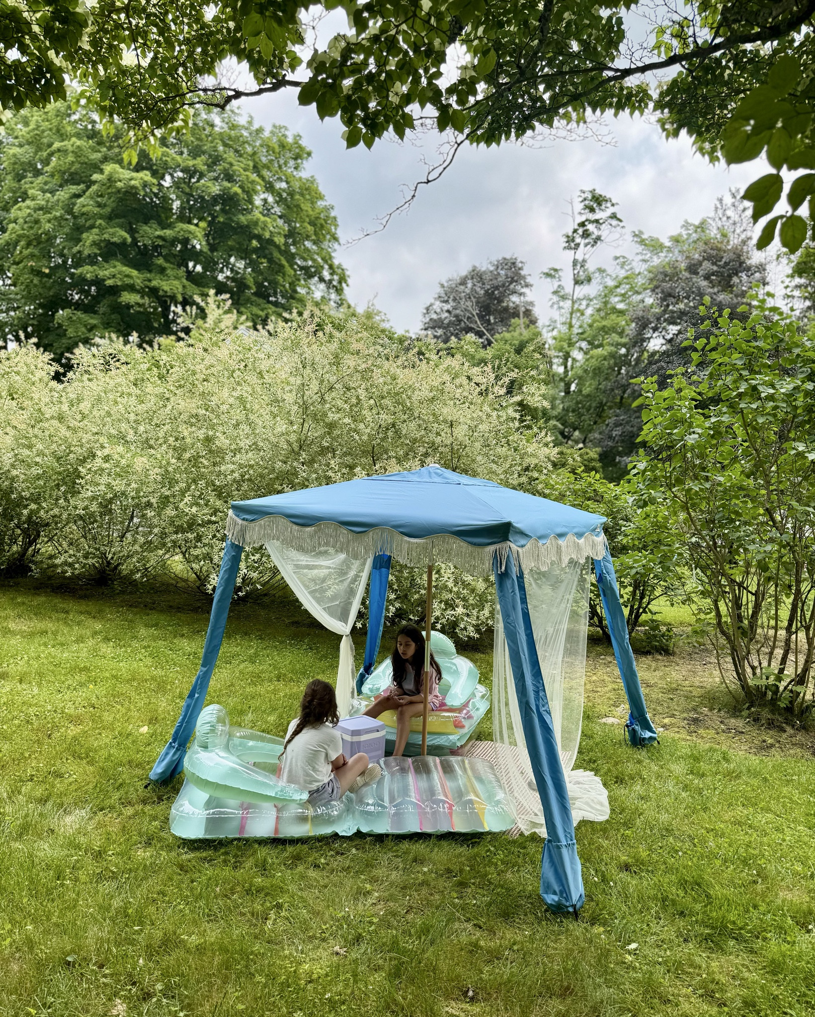 Surprised Max on her birthday with a little outdoor hangout! She and her friend immediately went to work filling the cooler and adding ribbon. Finishing touches I have planned include: additional mosquito netting curtains, adding solar twinkle lights, and a tote bag or bin with outdoor speaker, bug spray, sunscreen, maybe a couple towels  

Amazon, beach, backyard, Target, summer. 

#LTKHome #LTKSeasonal #LTKFamily