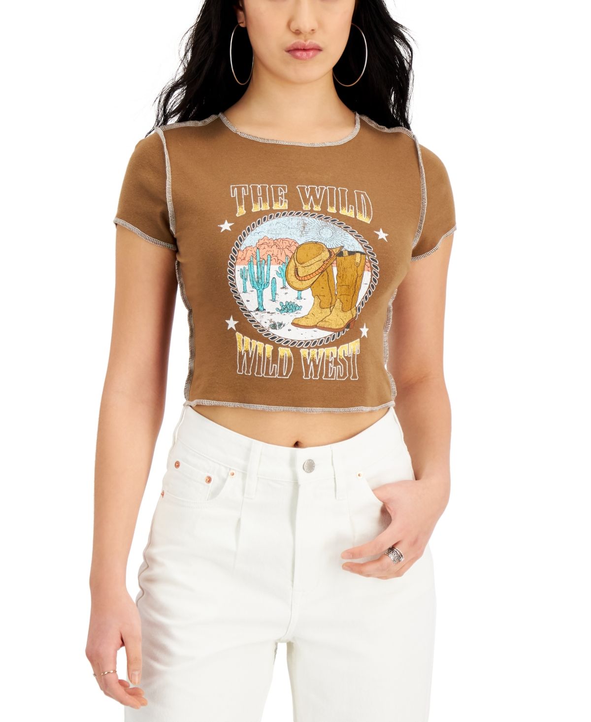 Love Tribe Juniors' Wild West Graphic-Print T-Shirt | Macys (US)