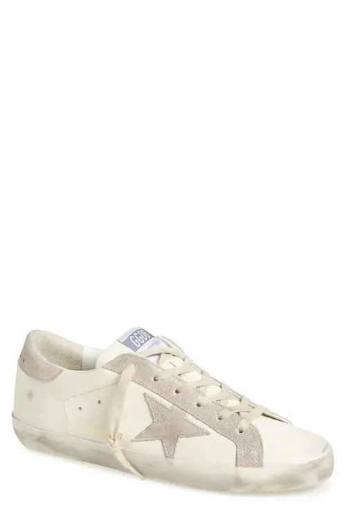 Golden Goose Super-Star Low Top Sneaker in White/Platinum at Nordstrom, Size 7Us | Nordstrom