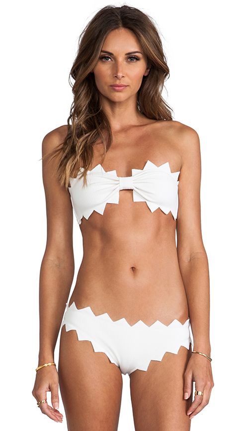 Marysia Swim Honolulu Zig-Zag Bikini in White | Revolve Clothing (Global)