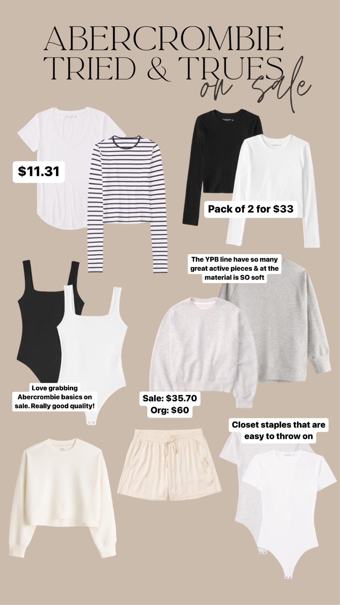 Love grabbing Abercrombie basics on sale! 30% off sitewide + an extra 15% off with code: BLAMEITONDEDE 

Dressupbuttercup.com 

#dressupbuttercup 

#LTKstyletip #LTKGiftGuide #LTKsalealert