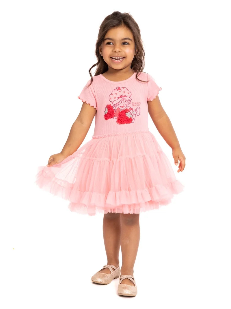 Strawberry Shortcake Toddler Girls Graphic Tutu Dress with Short Sleeves, Sizes 12M-5T | Walmart (US)