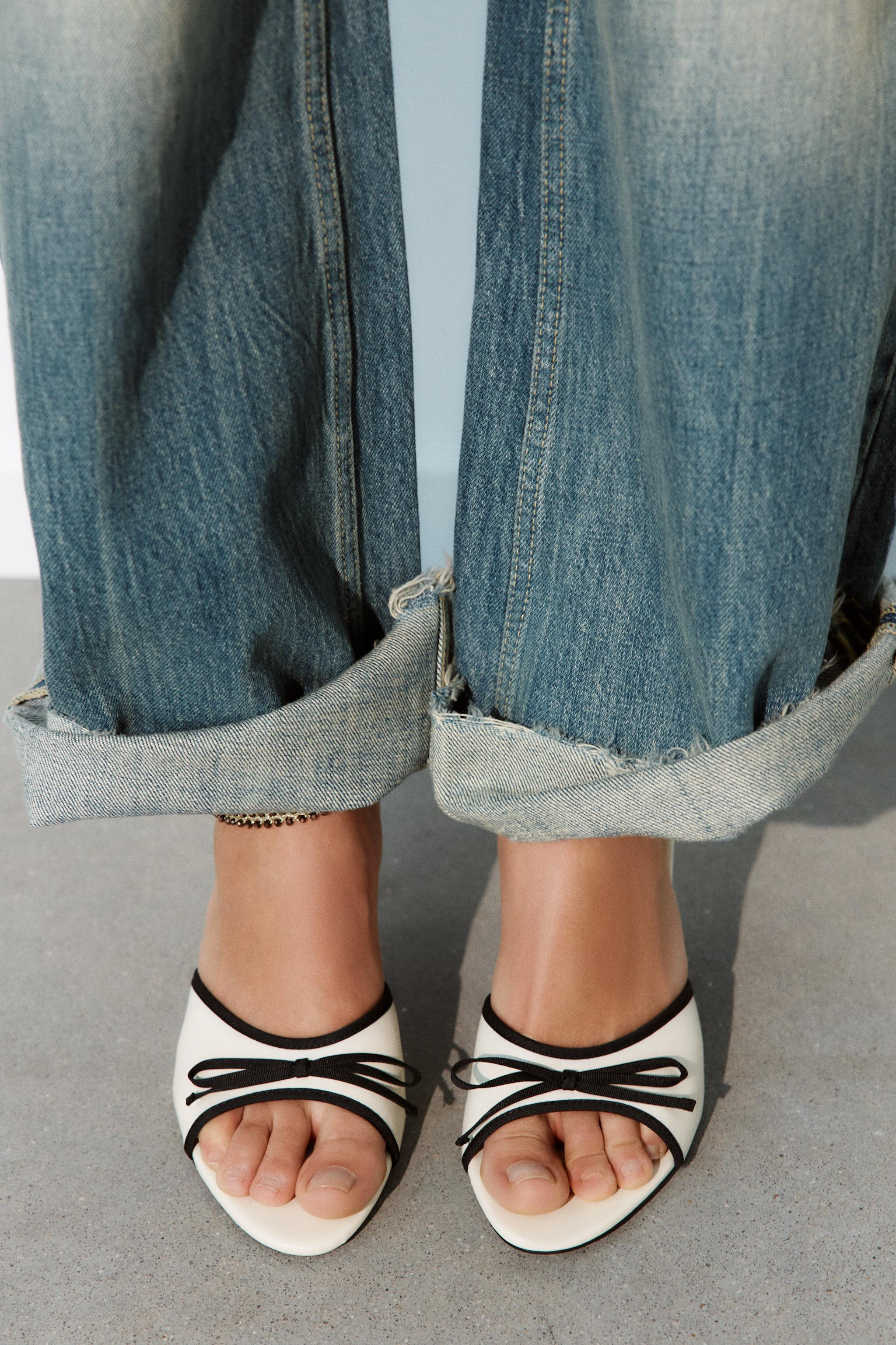 HEELED MULE SANDALS WITH BOW | Zara UK