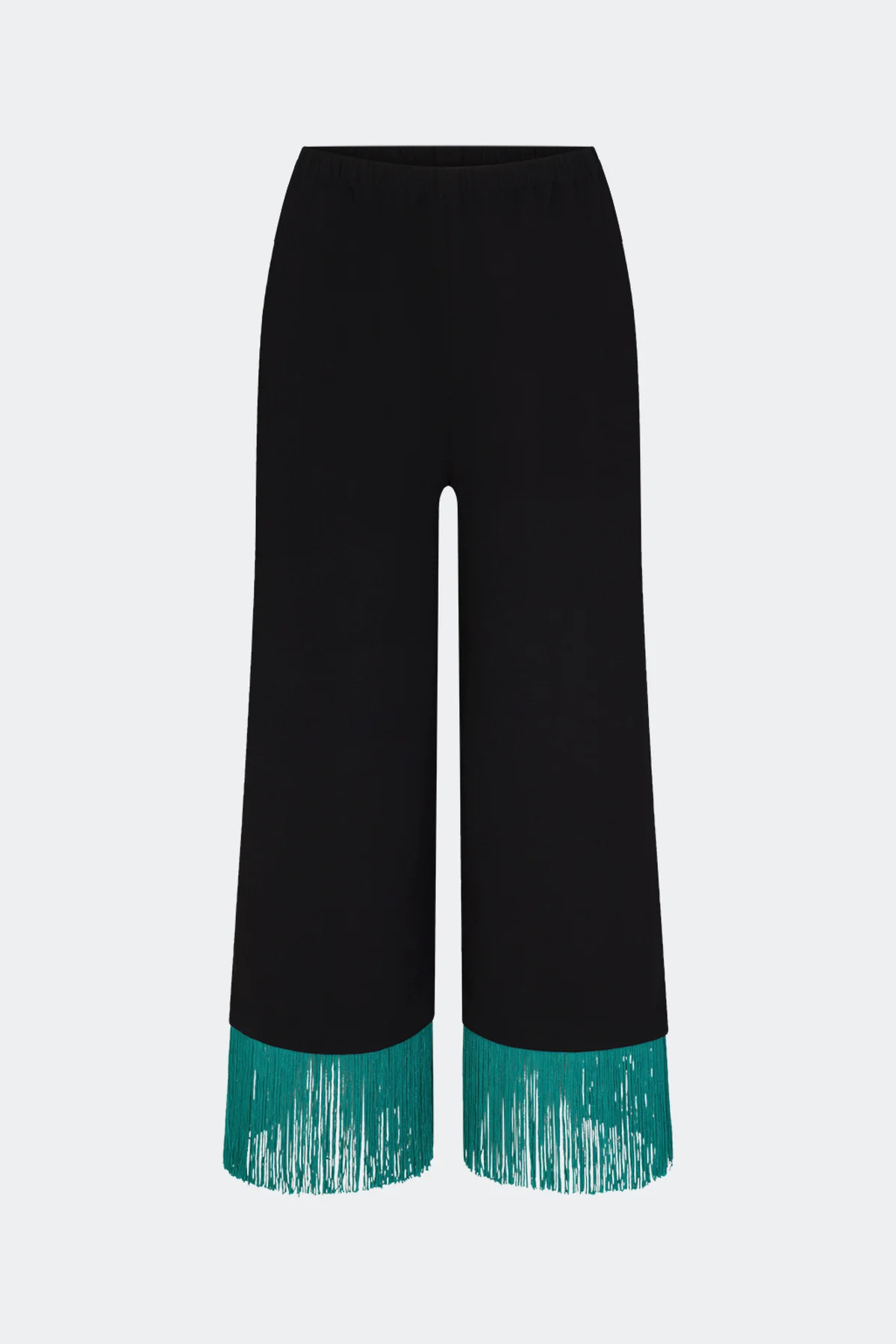 Nella Fringe Pant In Black/Teal | Simon Miller