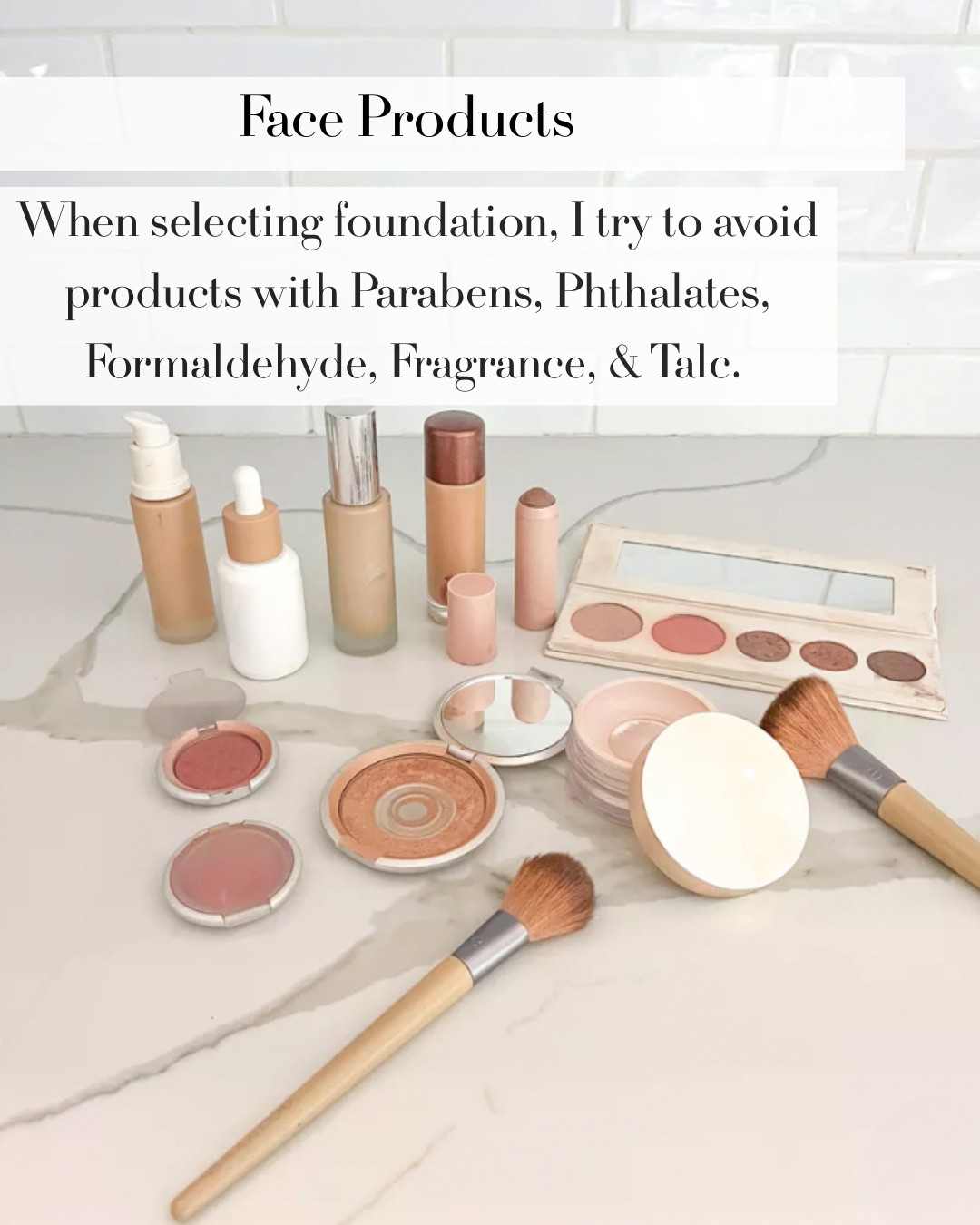 Non toxic / low tox makeup favorites! 👉🏼 Ilia skin tint is AMAZING. It’s super lightweight and thin, easy to spread yet provides a ton of coverage. Most days I just wear this and some mascara and go 👉🏼 when I want more coverage, I added the Ilia foundation 👉🏼crunchi foundation is a good low tox brand. This one is ticker and full coverage 👉🏼 the mineral fusion foundation is very thin, good for if you just want minimal coverage or Don don’t like to wear a lot of make up 👉🏼 100% pure makes a great loose powder for setting foundation. Very clean ingredients with no talc 👉🏼 I wear the mineral fusion powder and powder bronzer, almost daily 👉🏼 100% pure makes great eyeshadows and pallets. I love this one for every day. 👉🏼 zuzu makes great powder blushes 👉🏼 I like the eco tools brushes, you can find this pretty much anywhere 
 

 

#LTKFindsUnder100 #LTKStyleTip #LTKBeauty