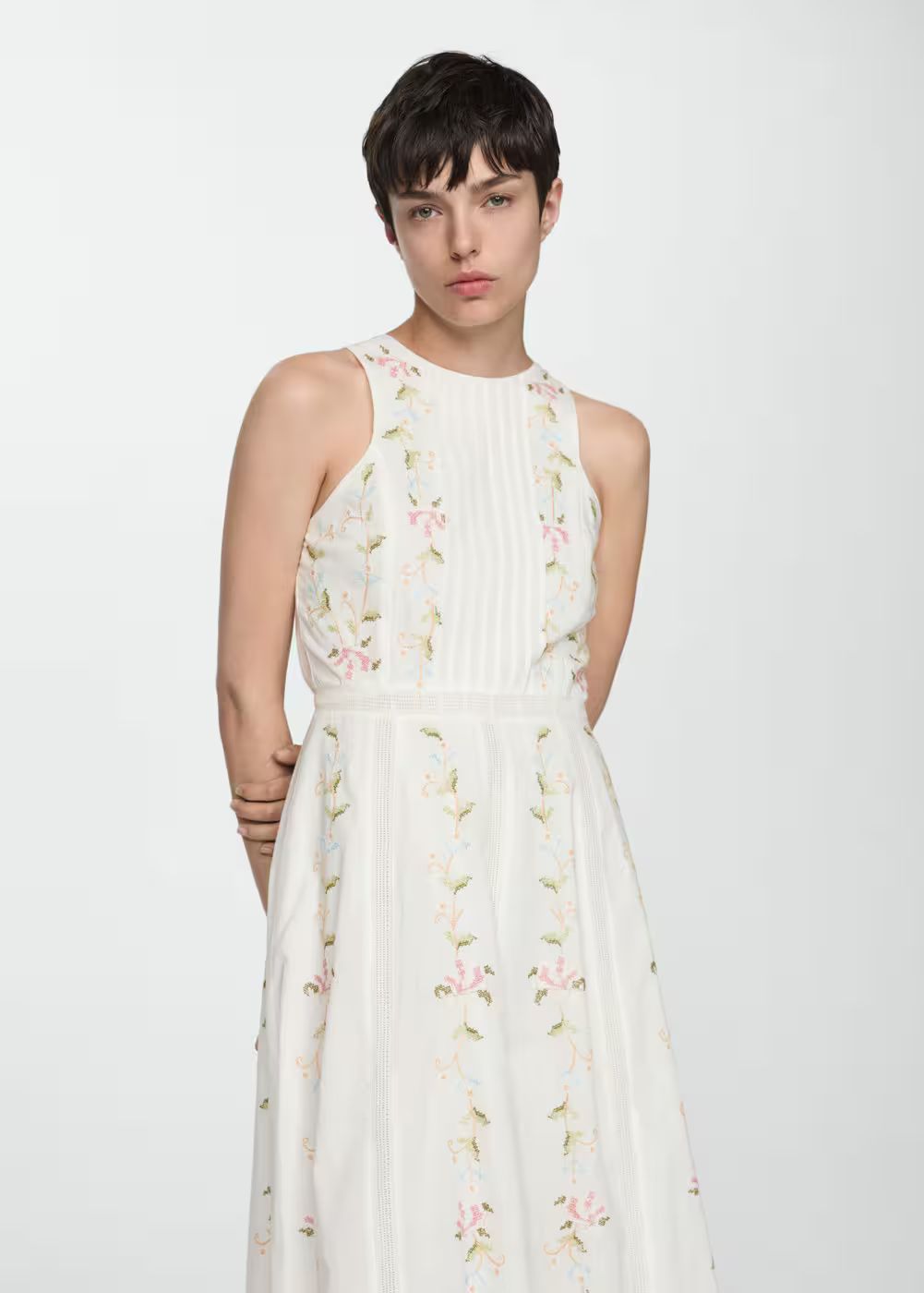 Embroidered cotton dress -  Women | Mango USA | MANGO (US)