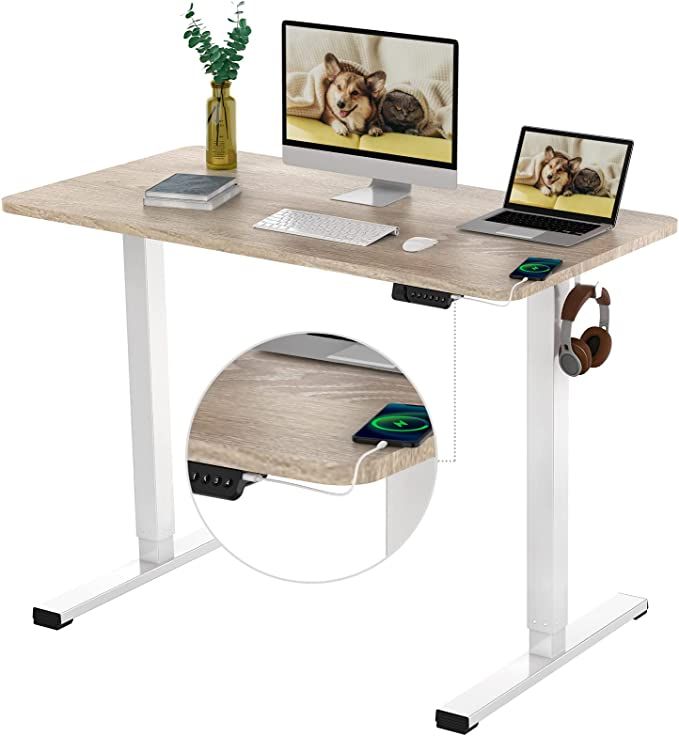 FLEXISPOT Standing Desk Quick Assembly Electric Adjustable with 48 x 24 Inches Whole-Piece Deskto... | Amazon (US)