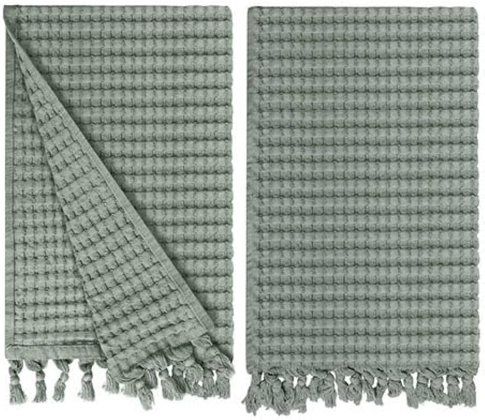 GILDEN TREE Decorative Waffle Hand Towels for Bathroom, Quick Drying Fingertip Towel, 2 Pack, Mod... | Amazon (US)