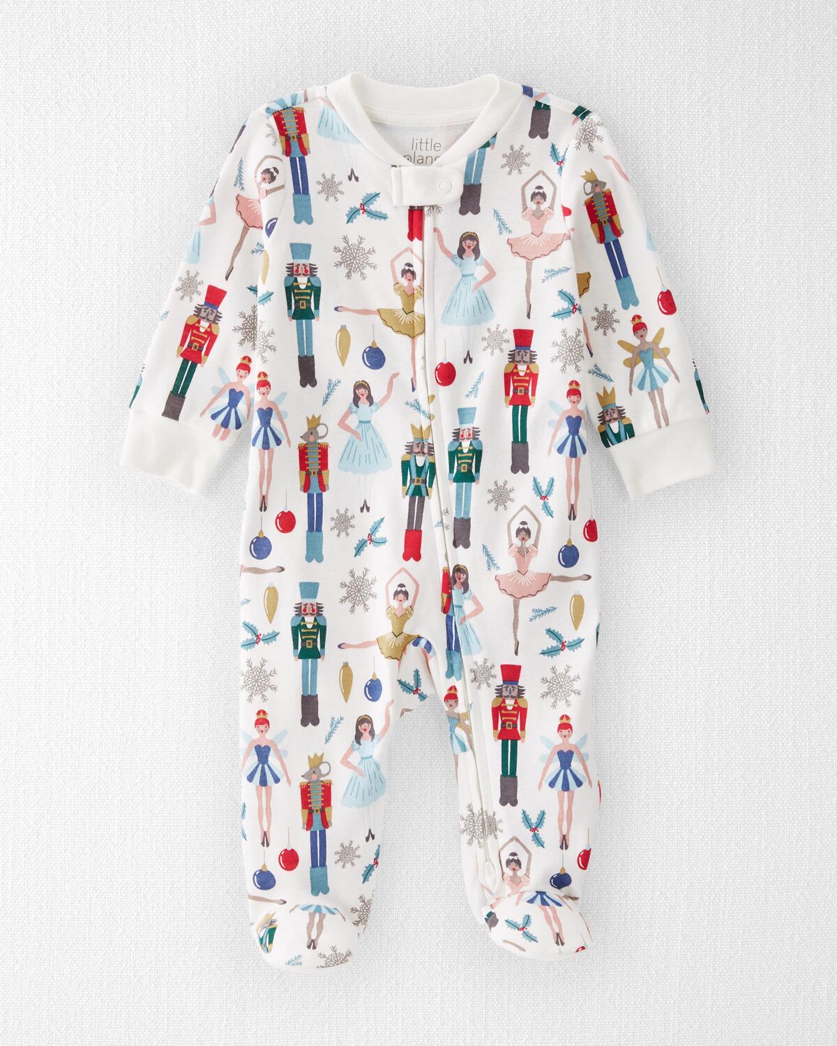 Nutcracker Print Baby Organic Cotton Sleep & Play Pajamas | carters.com | Carter's