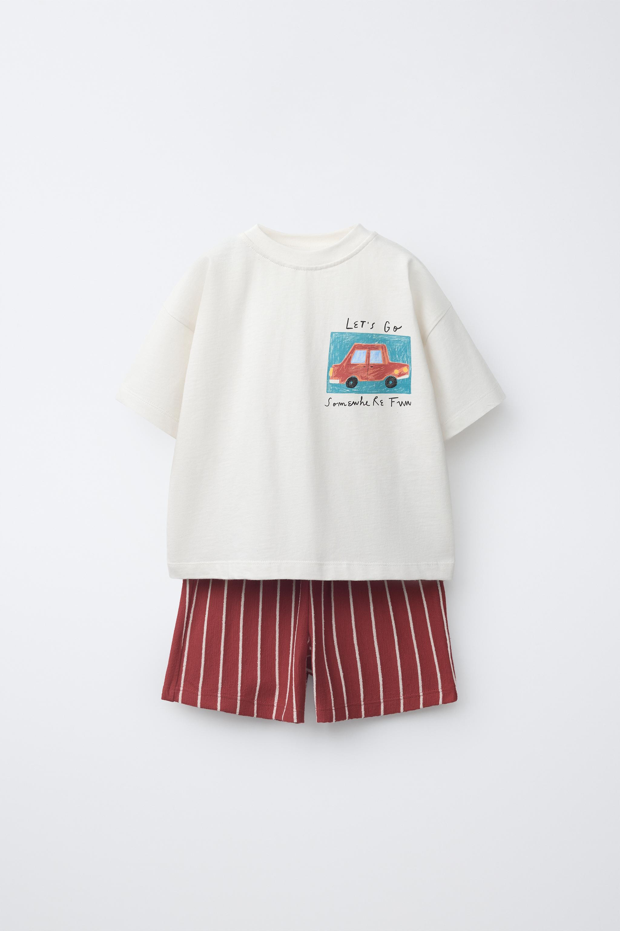 CAR T-SHIRT AND SHORTS JOGGING SET | Zara US