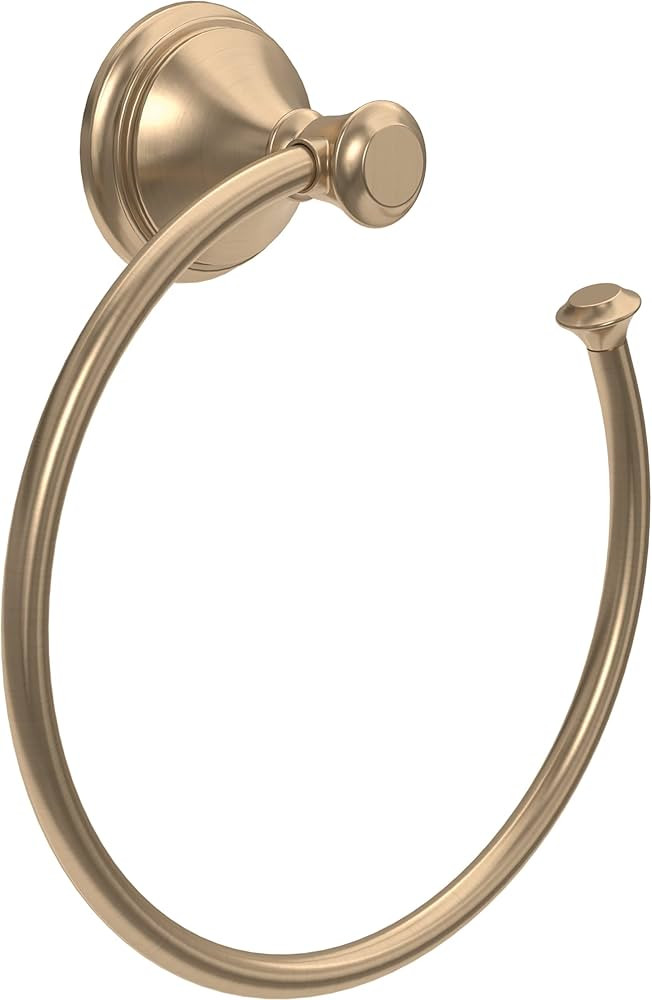 Delta Faucet 79746-CZ Cassidy Wall Mounted Towel Ring in Champagne Bronze, Bathroom Accessories | Amazon (US)