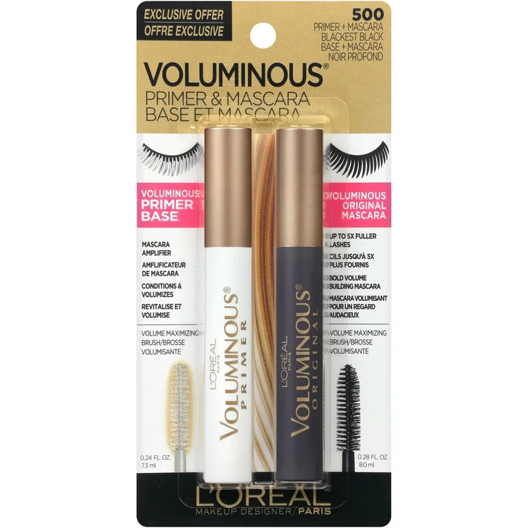 L'Oreal Paris Voluminous Primer Base Mascara, Blackest Black | Walmart (US)