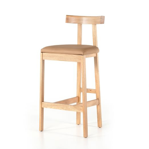 Flint Leather Bar & Counter Stool | West Elm (US)