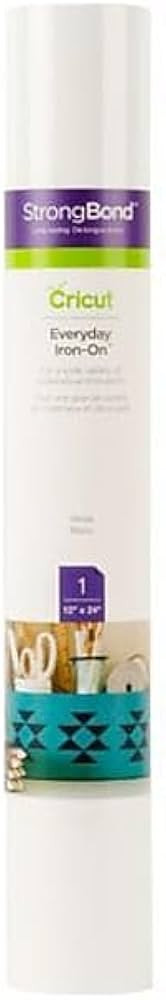 Cricut Everyday Iron On - 12” x 2ft - HTV Vinyl for T-Shirts - StrongBond Guarantee, Outlast 50... | Amazon (US)