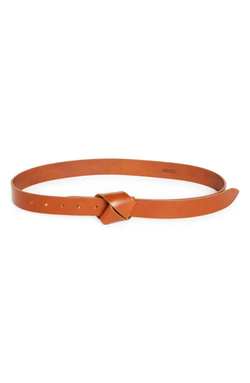 Isabel Marant Lassio Knotted Leather Belt in Natural at Nordstrom, Size Small | Nordstrom