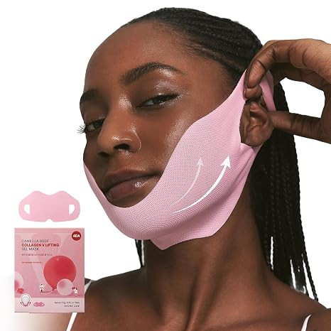 ROUND LAB Camellia Deep Collagen V Lifting Gel Mask 1ea, 10g/0.35oz | Double-chin Turkey Neck Ins... | Amazon (US)