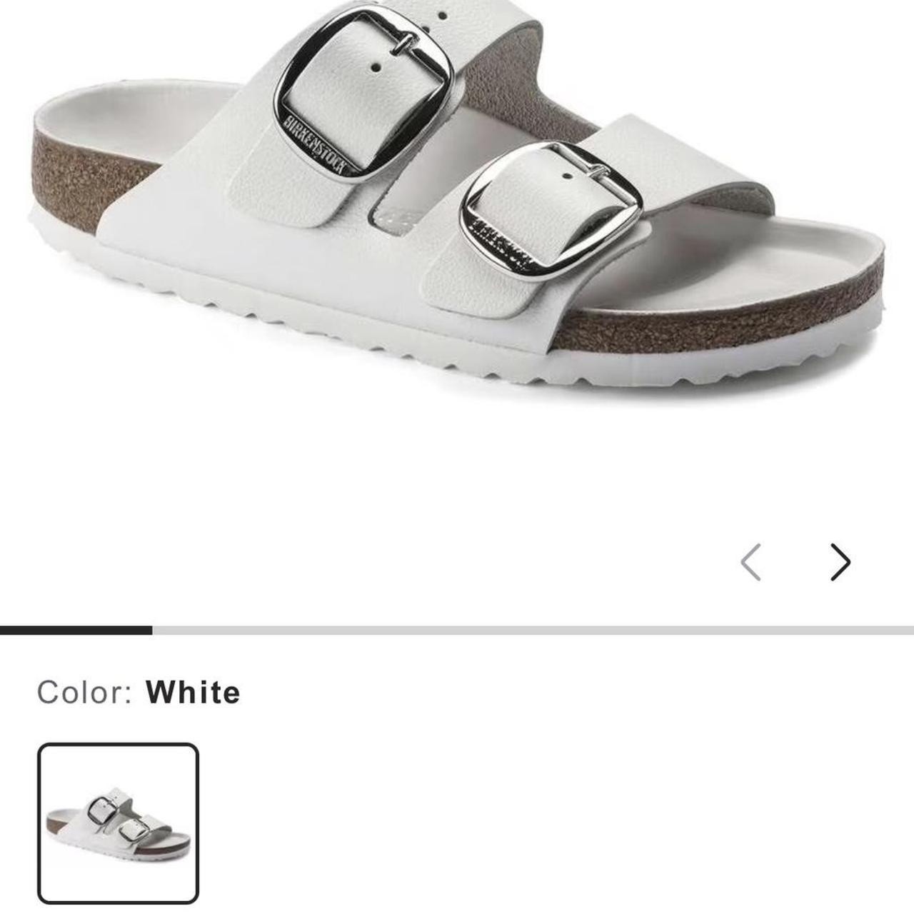 Arizona Women's Sandals - White - US 7.5 | Depop US