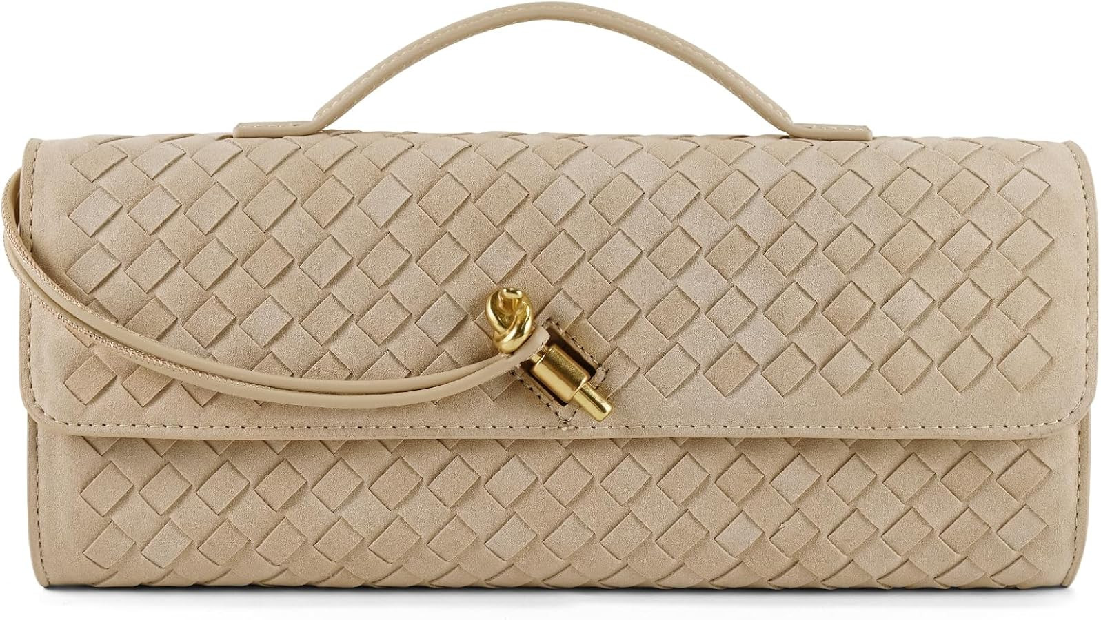 Jumping Deer Woven Clutch Purses for Women, Formal Satchel Leather Evening Bag Shoulder Handbag | Amazon (US)