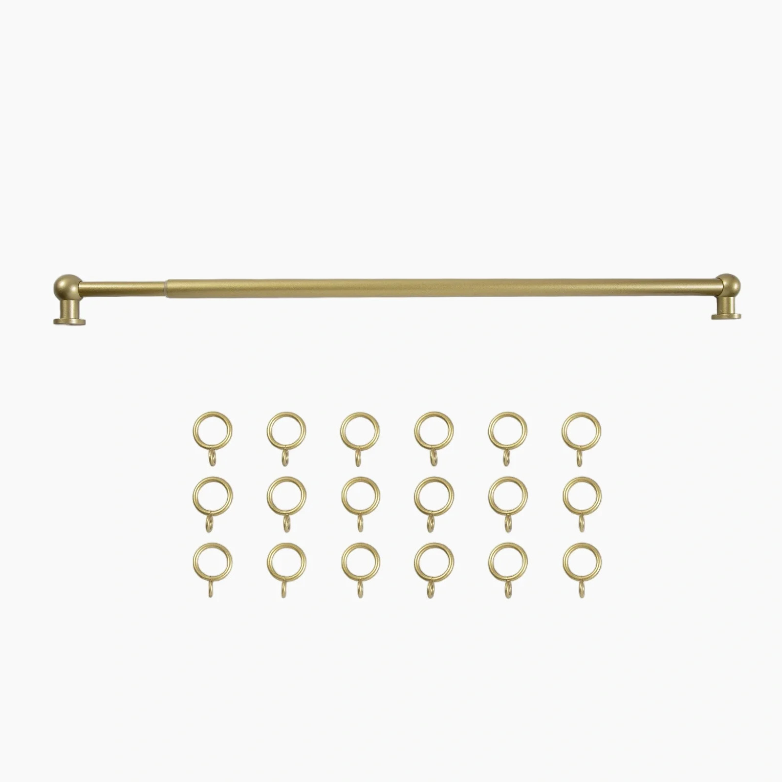 Milo Brass Cafe Curtain Rods Set TWOPAGES Curtains | TWOPAGES