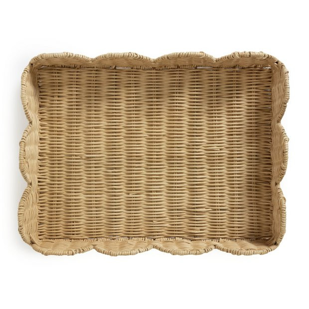 Habitat Scallop Woven Tray - Natural | Habitat UK