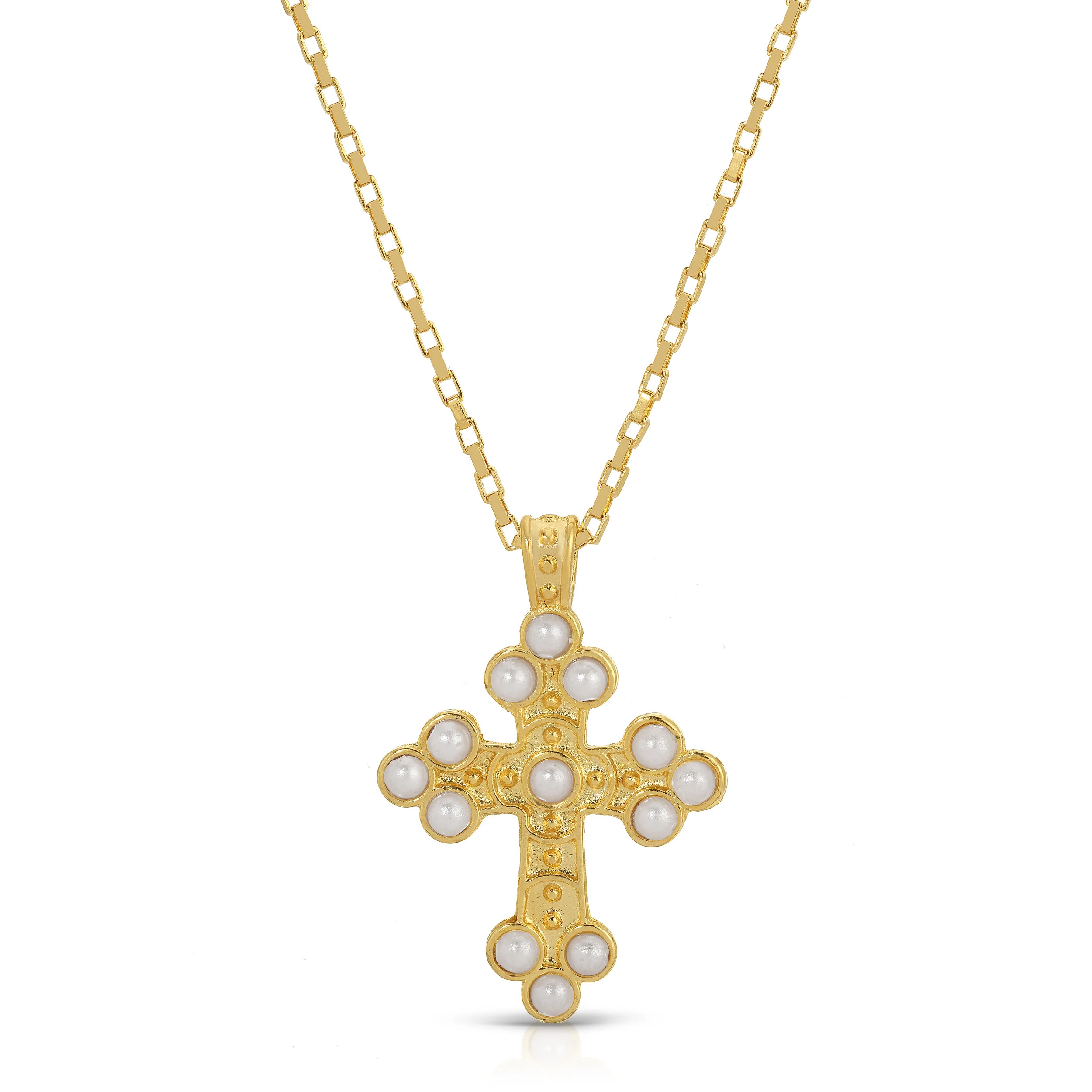 Elizabeth Pearl Cross Necklace | Joy Dravecky