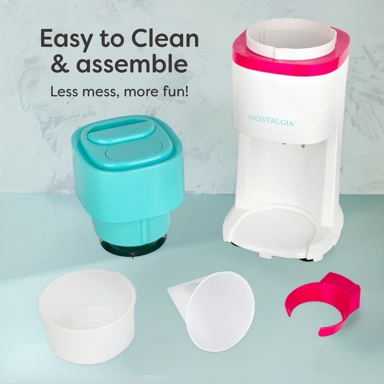 Nostalgia Electric 80 Watt Ice Shaver with Ice Mold & Reusable Cone, Teal & White | Walmart (US)