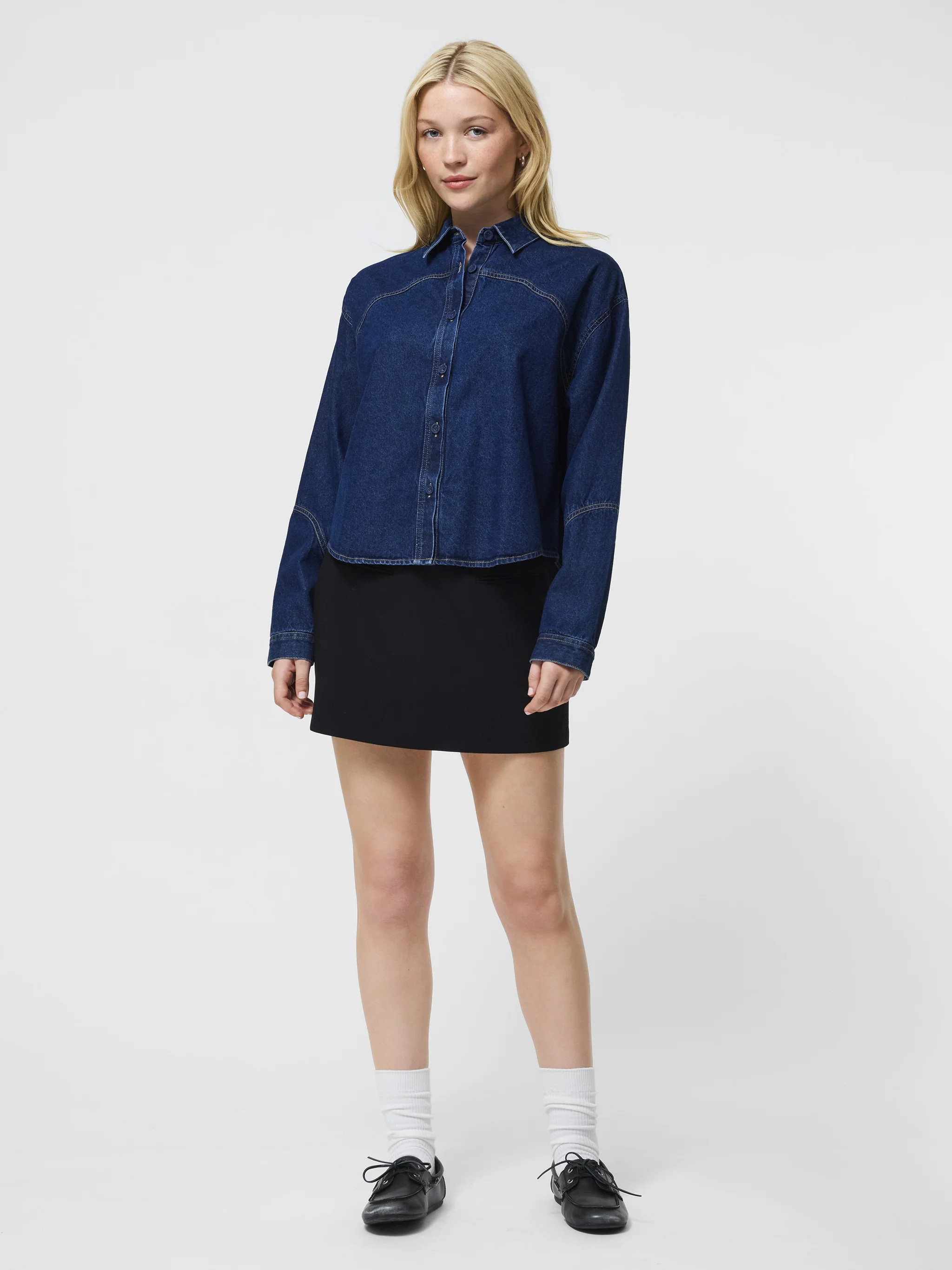 Archie Denim Cropped Shirt | French Connection (US)