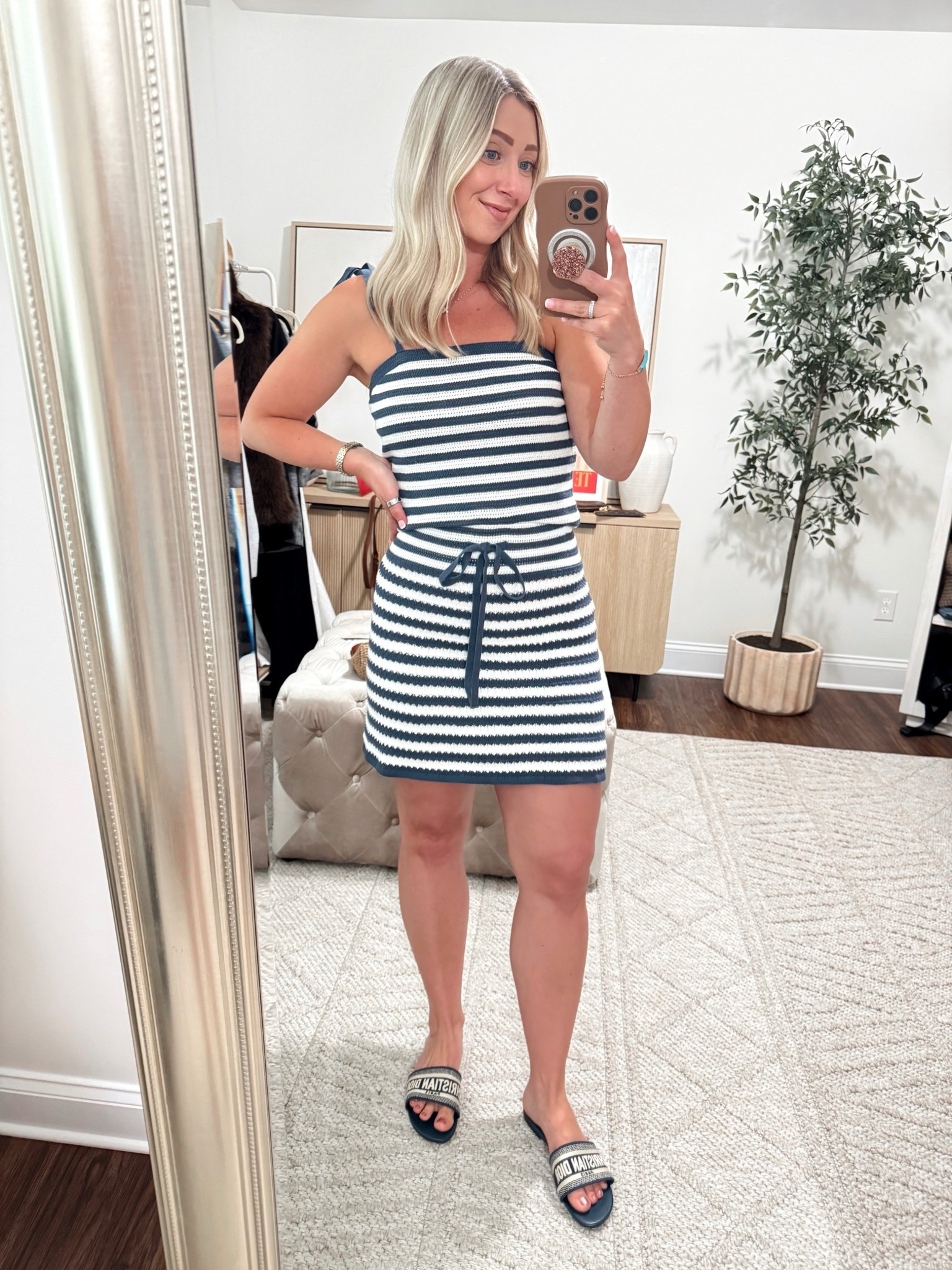 How cute is this crochet set?! 💙❤️ It comes in a blue and white stripe and red option! Wearing size small in both pieces!

Crochet sets, matching set, summer outfits 

#LTKootd #LTKSaleAlert #LTKSwim