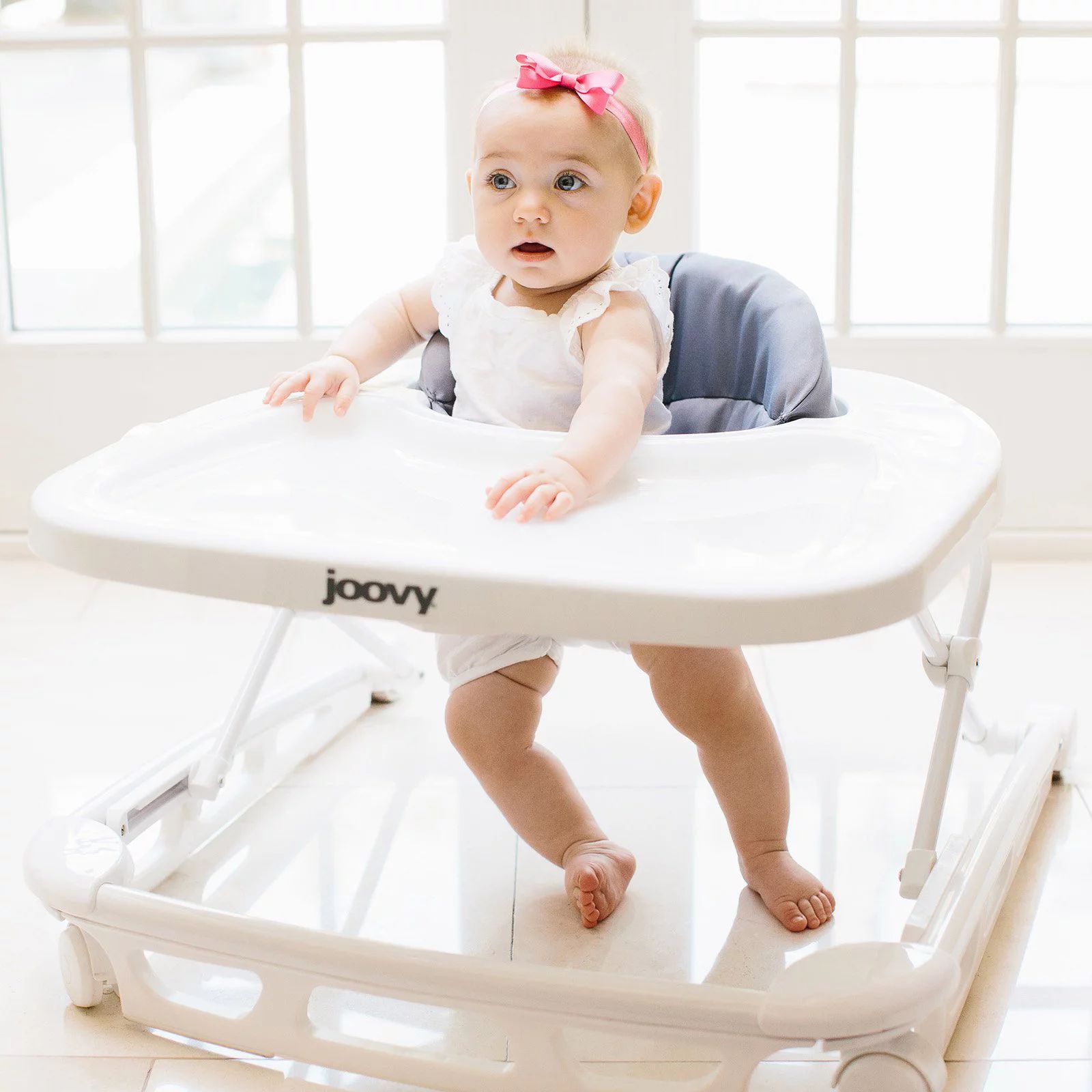 Joovy Spoon Baby Walker with Dishwasher Safe Tray Insert, Charcoal | Walmart (US)