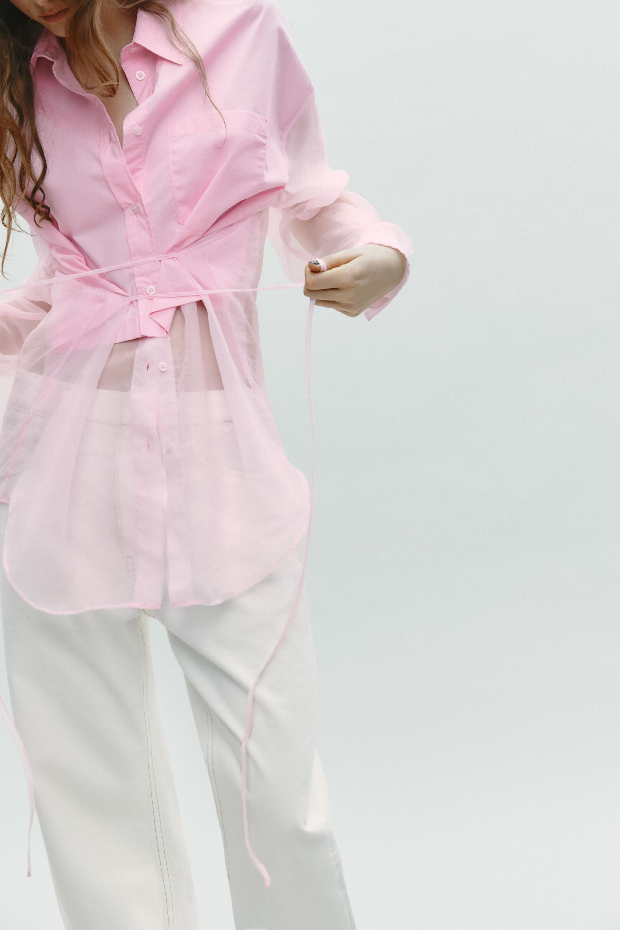OVERSIZED COMBINATION ORGANZA SHIRT | Zara US
