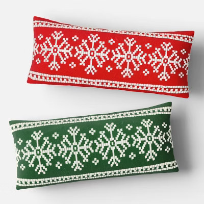 Oversized Woven Snowflake Lumbar Throw Pillow - Threshold™ | Target