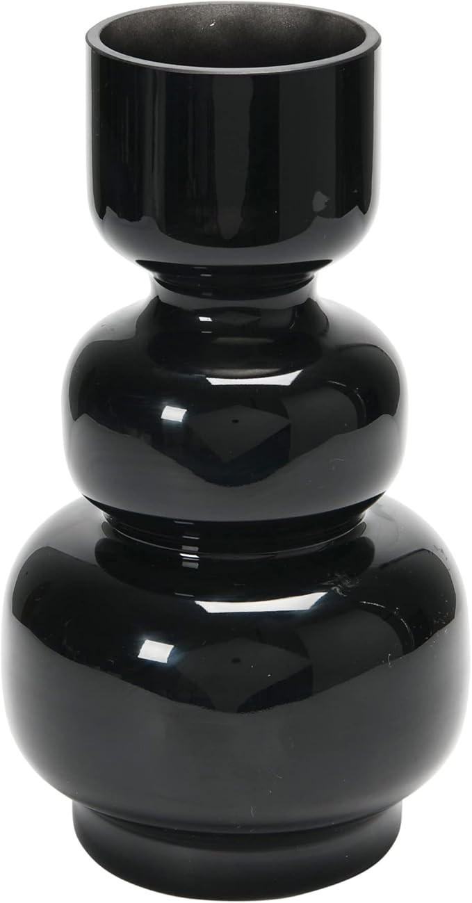 Bloomingville Glass Vase, 6" L x 6" W x 10" H, Black | Amazon (US)