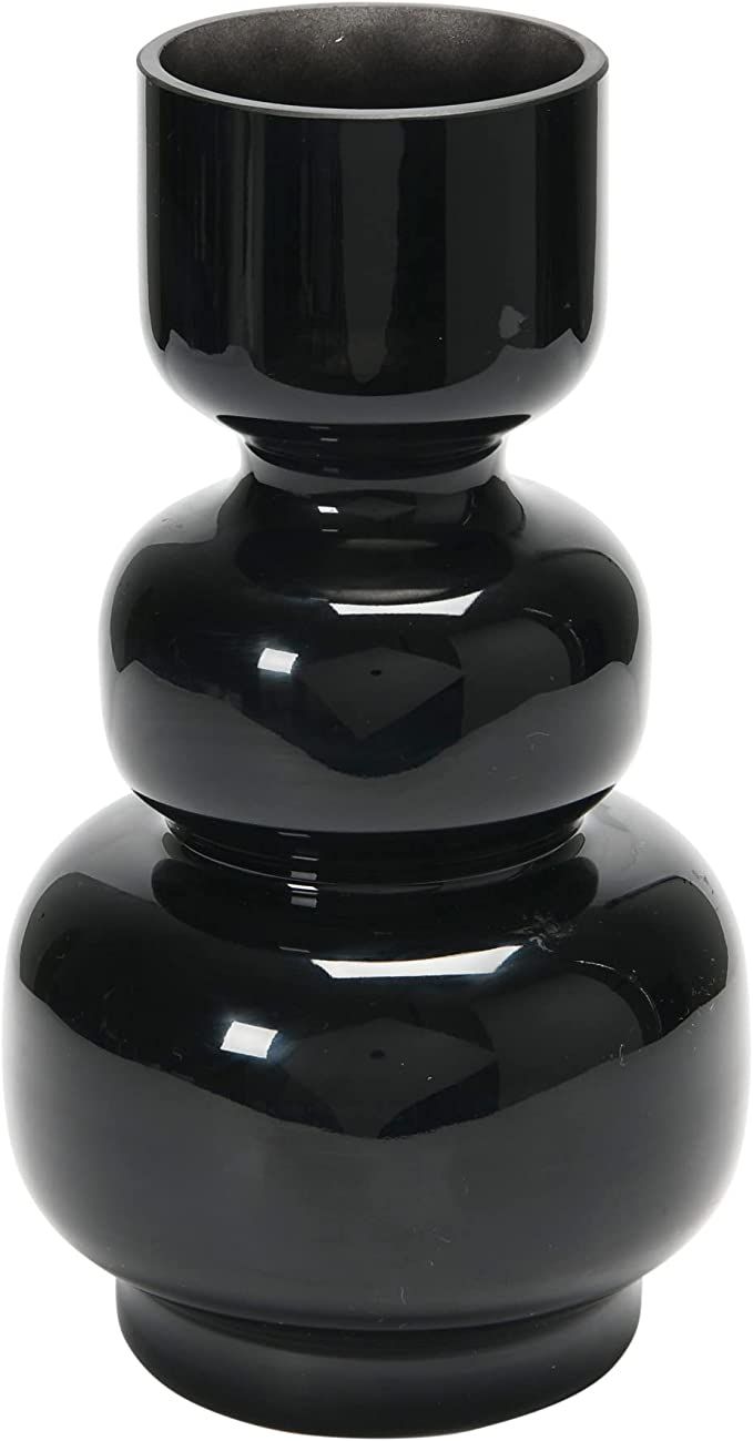 Bloomingville Glass Vase, 6" L x 6" W x 10" H, Black | Amazon (US)