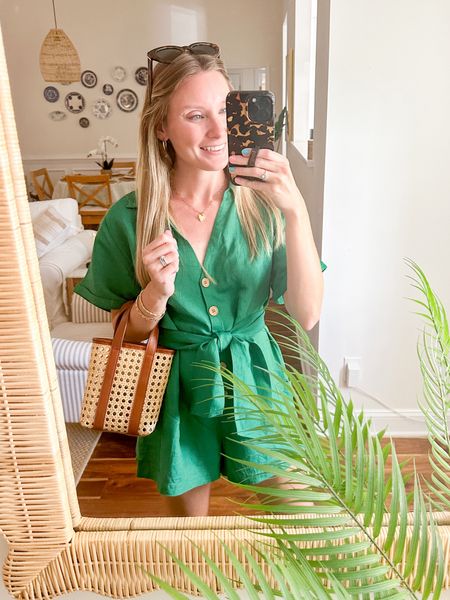 Green linen romper from The Hermoza / date night outfit / resort style / vacation outfit / green outfit 

#LTKTravel #LTKStyleTip #LTKFindsUnder100