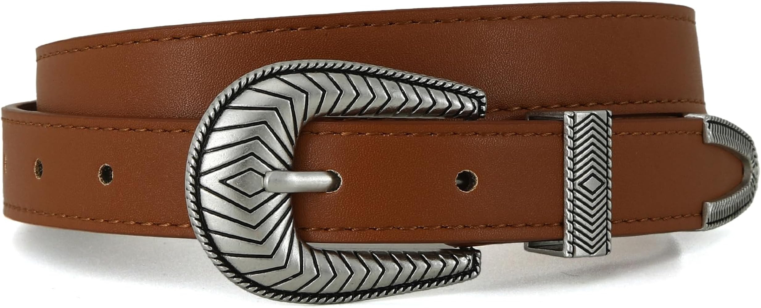 Western Belts for Women Jeans Pants Ladies Country Waist Belt with Vintage Buckle | Amazon (US)