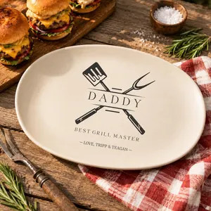 Dads Grilling Plate Personalized Fathers Day Gift from Kids BBQ Platter Custom Grill Plate for Da... | Etsy (Global)