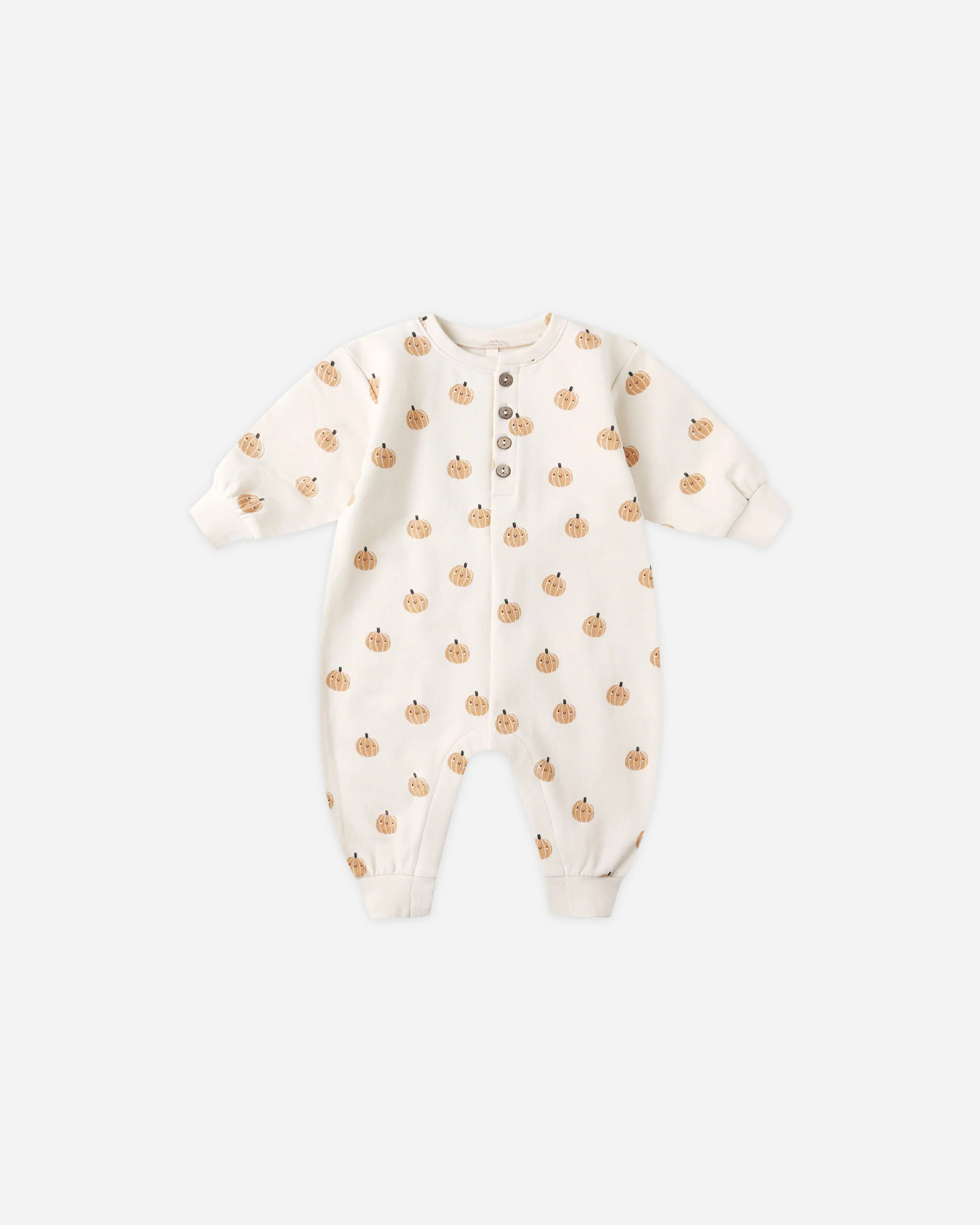 Relaxed Fleece Jumpsuit || Smiley Pumpkins | Rylee + Cru