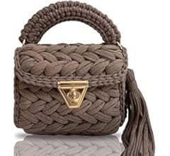 CHQEL Evening Clutch Bag for Women, Handmade Crochet Wedding Party Purse, Small Flap Formal Crossbod | Amazon (US)