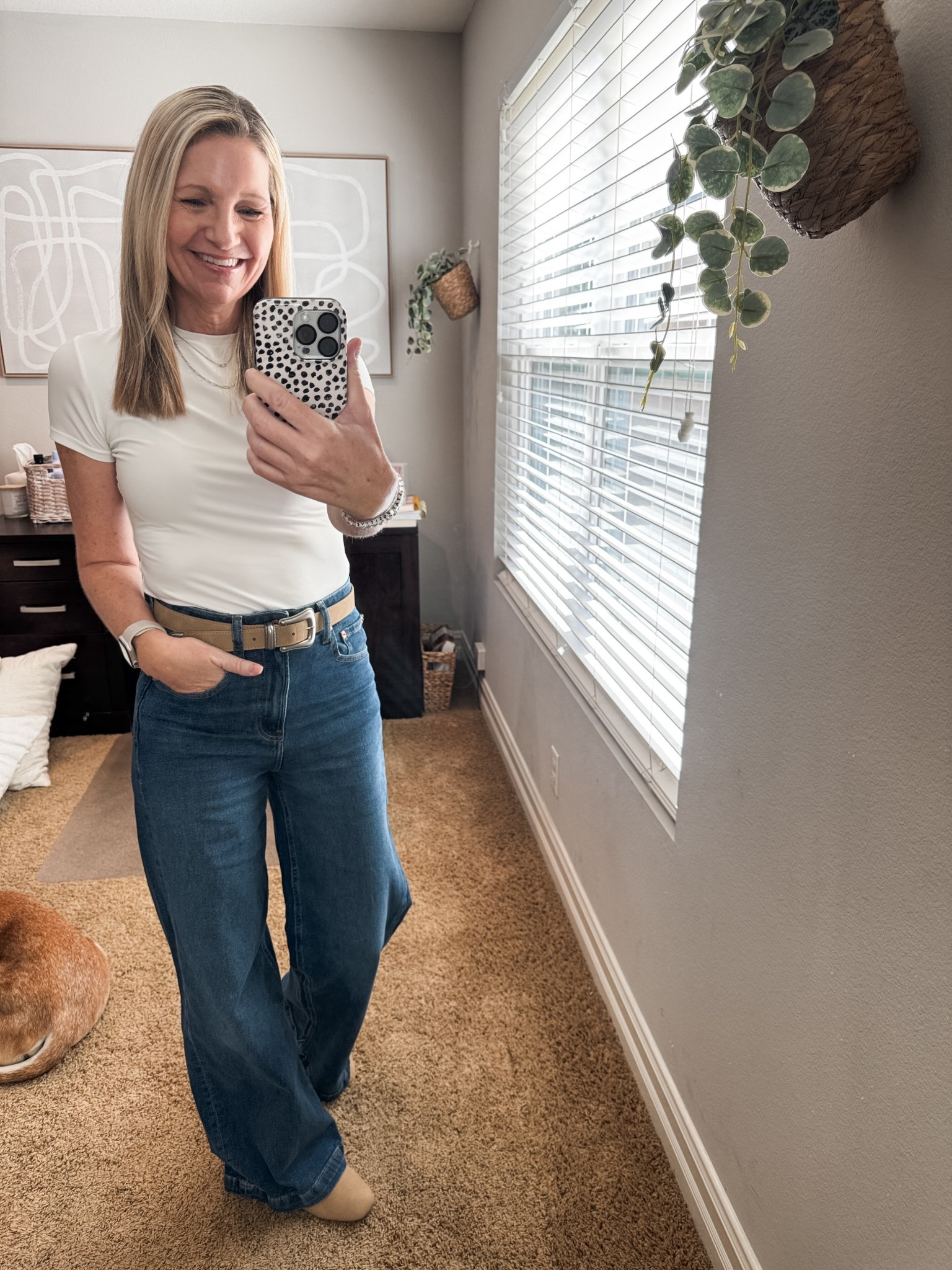 Sometimes you just need a good basic white tee and your favorite jeans. My white tee is an Amazon favorite from Pumiey. My Gap jeans are the most flattering pair I own. 

My belt is Gap Factory and my shoes are Target. 

#LTKOver40 #LTKFindsUnder100 #LTKootd