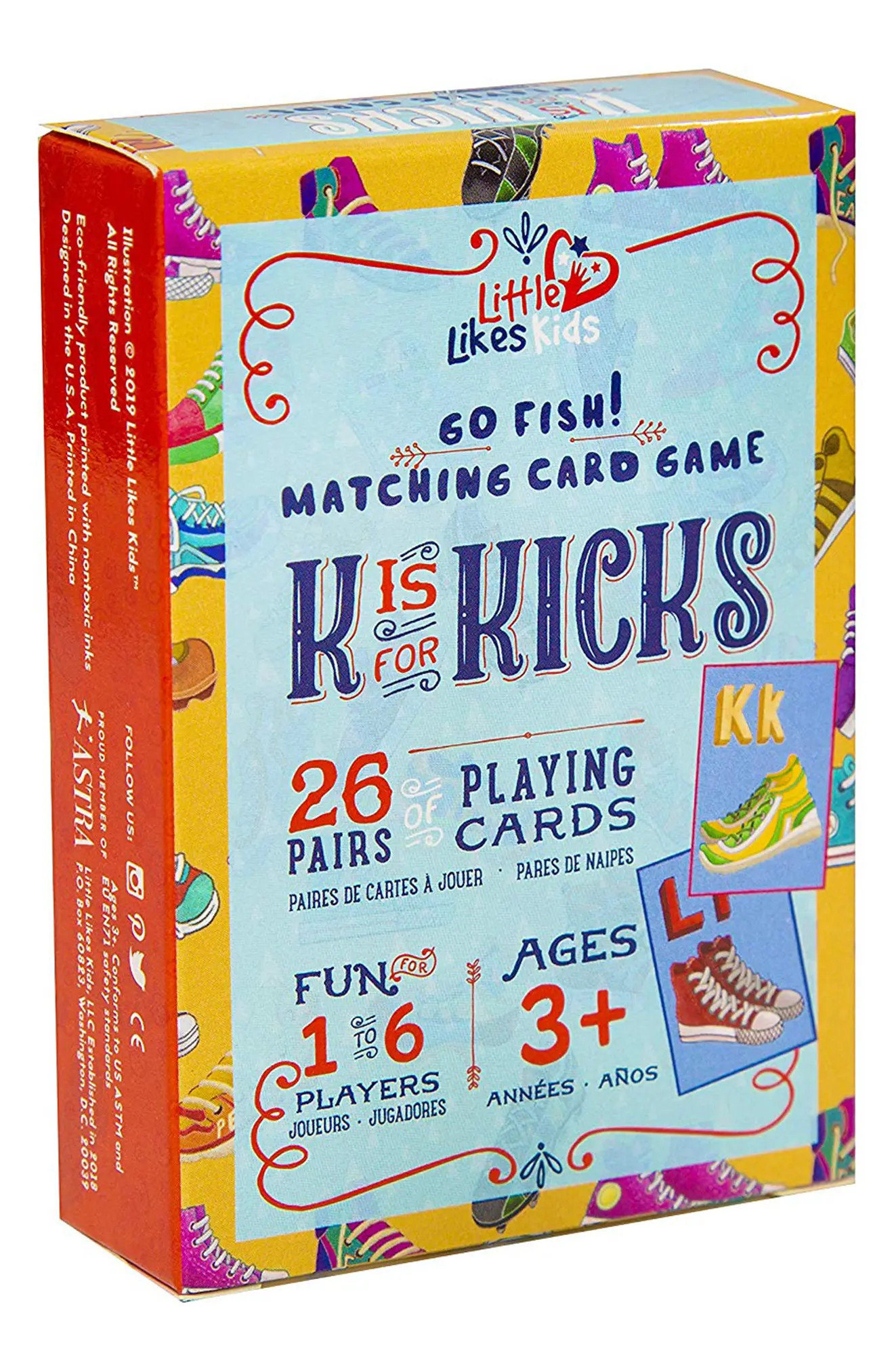Little Likes Kids K is for Kicks Go Fish Playing Cards in Multi at Nordstrom | Nordstrom