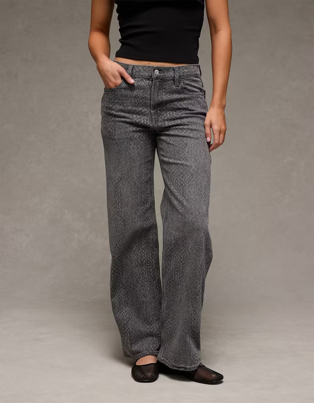 AE Stretch Snake Print High-Waisted Stovepipe Jean | American Eagle Outfitters (US & CA)