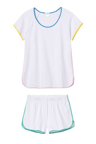 Pima Shorts Set in Fresca | LAKE Pajamas