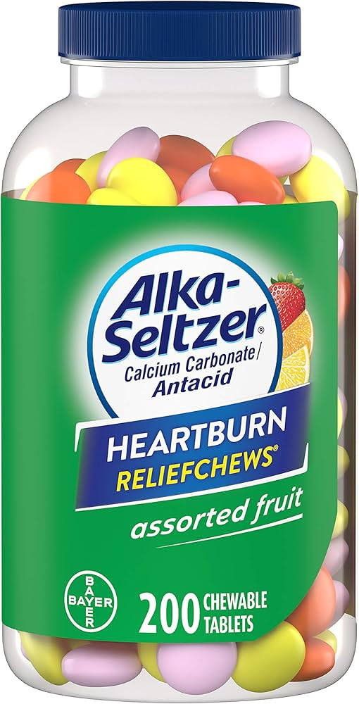 Alka-Seltzer Extra Strength Heartburn Relief Chews, Assorted Fruit Antacid Tablets for Acid Indig... | Amazon (US)