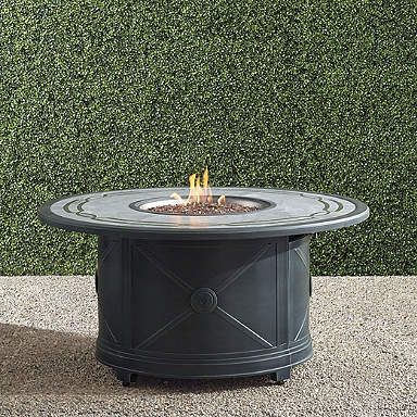 Delfina Hexagon Custom Gas Fire Table | Frontgate