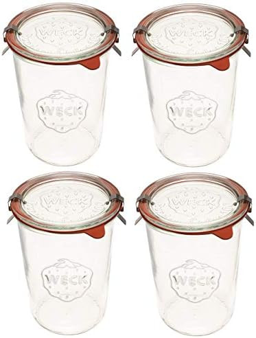 Weck Canning Jars 743 - Weck Mold Jars made of Transparent Glass - Eco-Friendly Canning Jar - Foo... | Amazon (US)