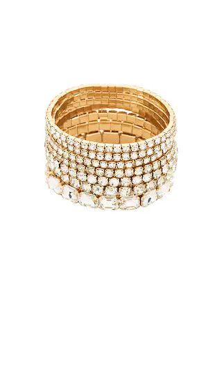 Valentina Gold Bracelet Set in Gold | Revolve Clothing (Global)
