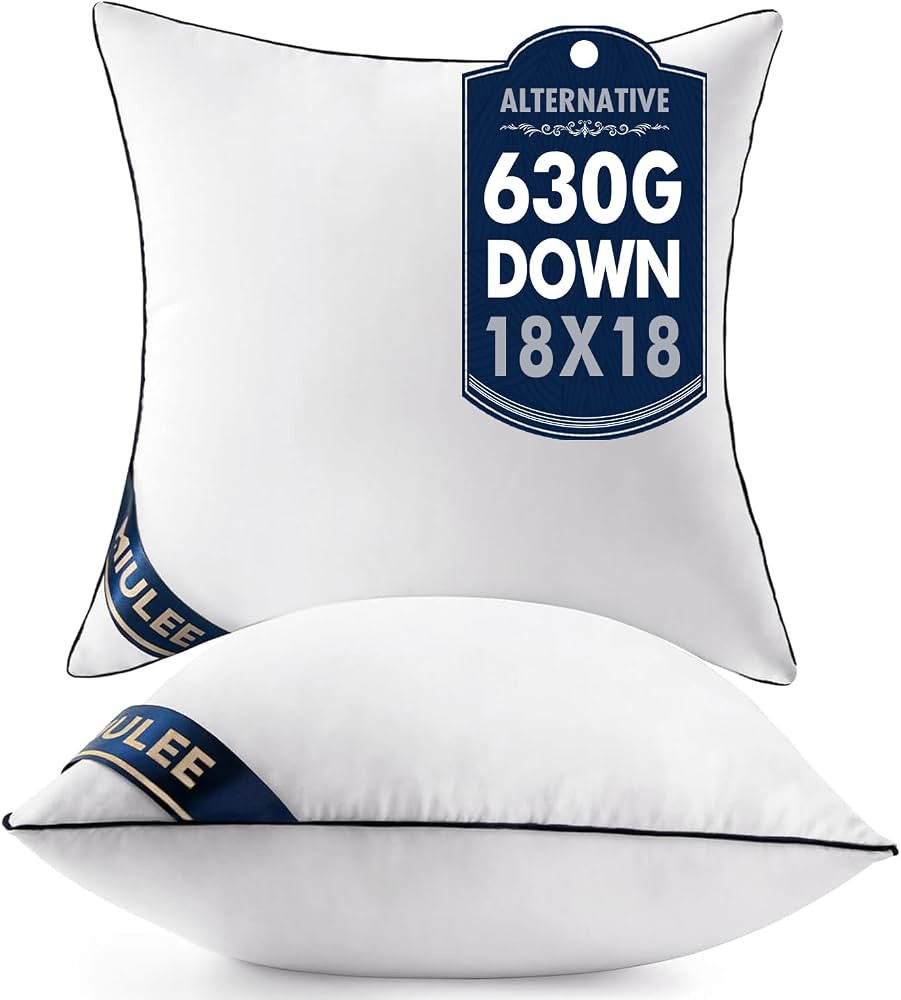 MIULEE 18x18 Pillow Inserts 2 Pack, Premium Down Alternative Throw Pillows | Amazon (US)